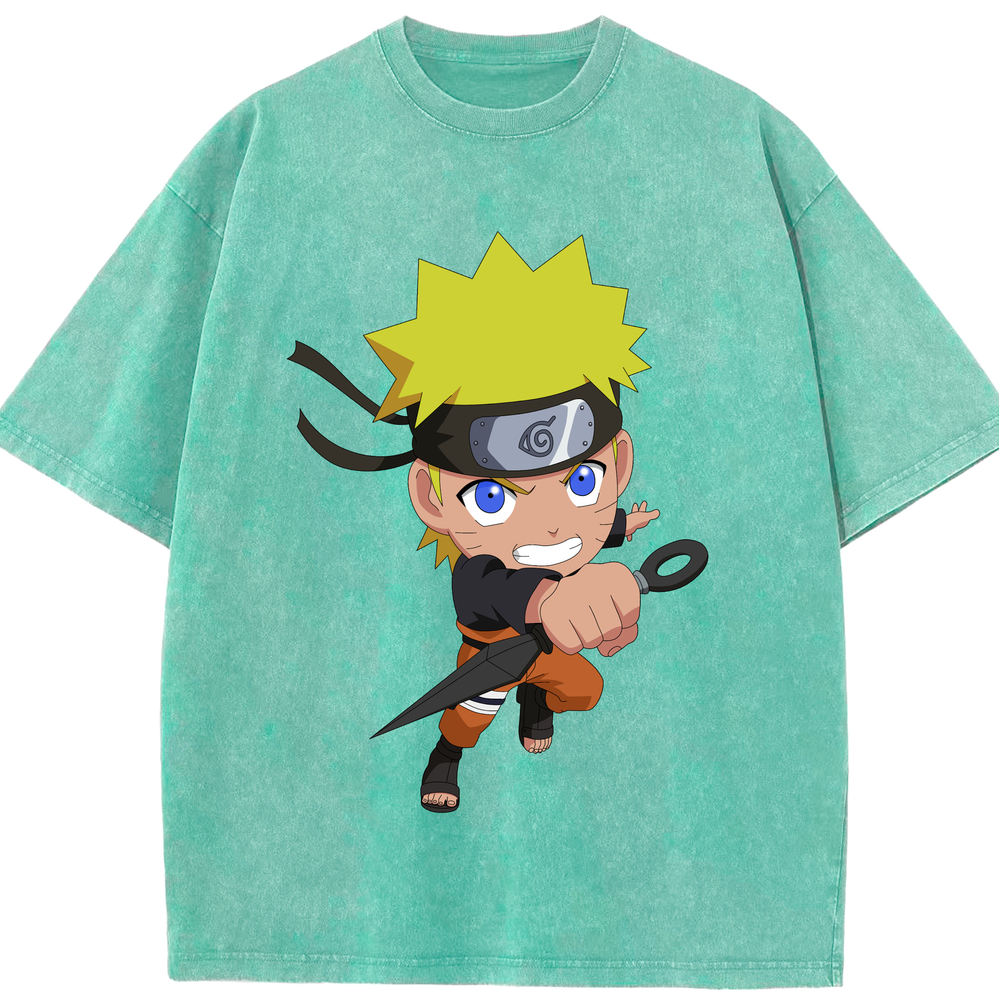 （画像用） NARUTO -ナルト- うずまき ナルト Uzumaki Naruto 綿100% ヴィンテージ風 半袖Tシャツ（フロントプリント）